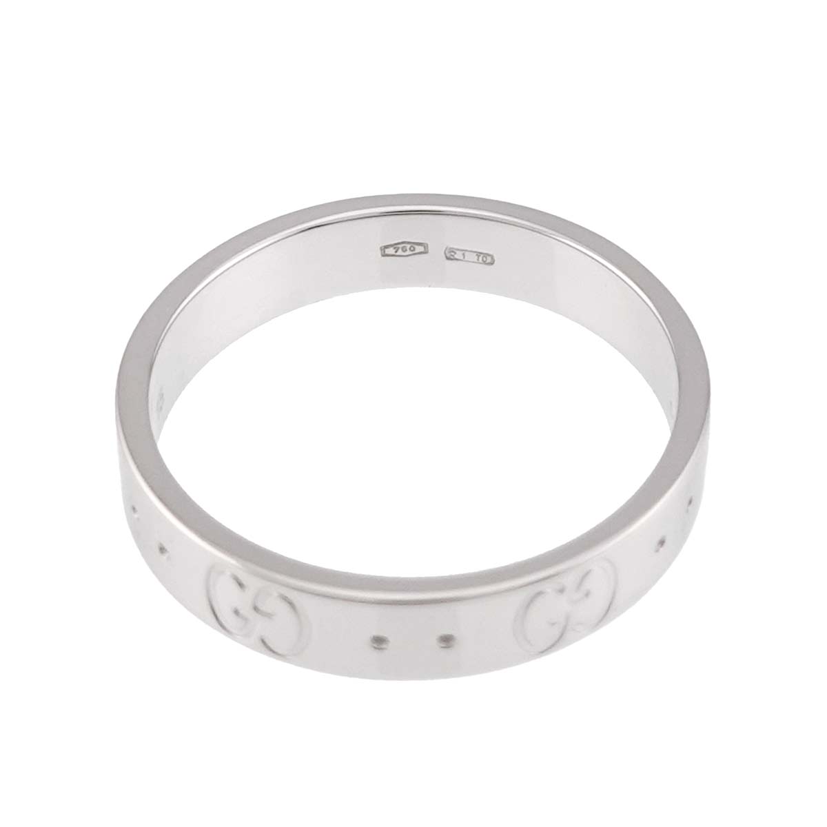 Icon Ring 18K WG White Gold 750 Size15 6.75-7.25(US)