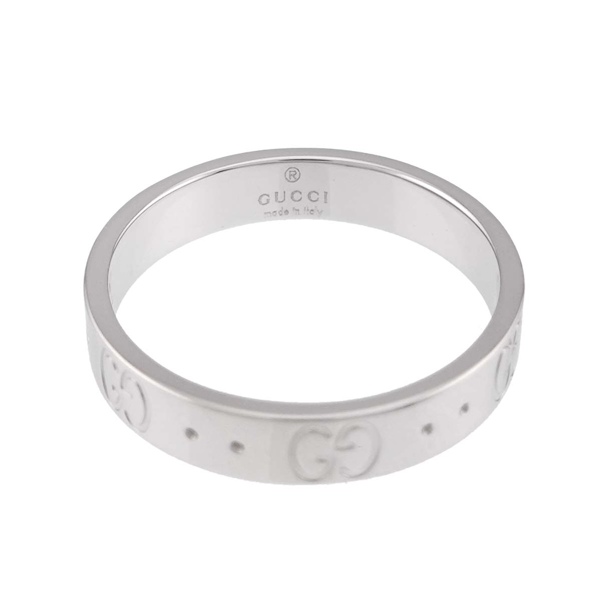 Icon Ring 18K WG White Gold 750 Size15 6.75-7.25(US)