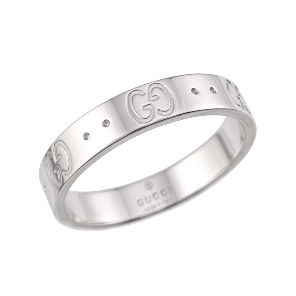 Icon Ring 18K WG White Gold 750 Size15 6.75-7.25(US)