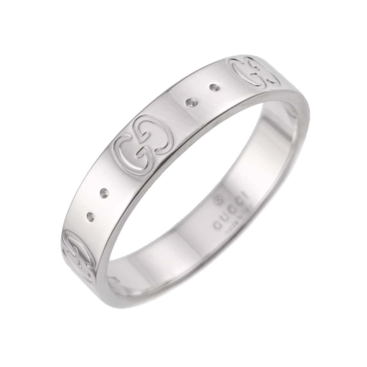 Icon Ring 18K WG White Gold 750 Size15 6.75-7.25(US)