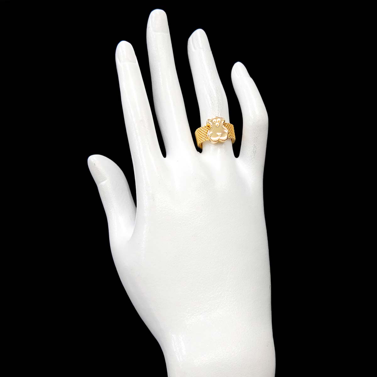 Bear motif Ring 18K YG 750 Size6.25-6.5(US)