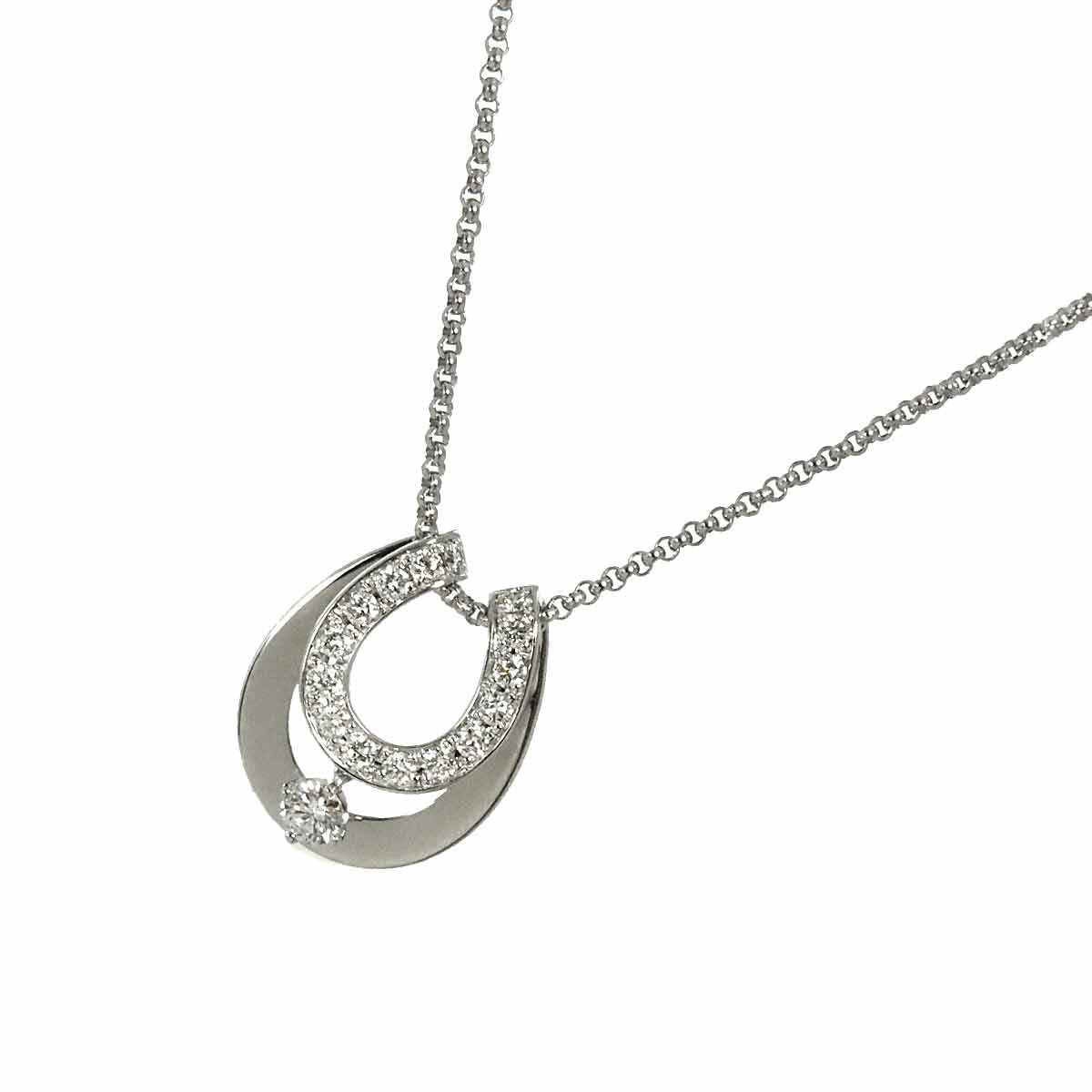 Diamond 0.38ct Necklace 18K WG 750