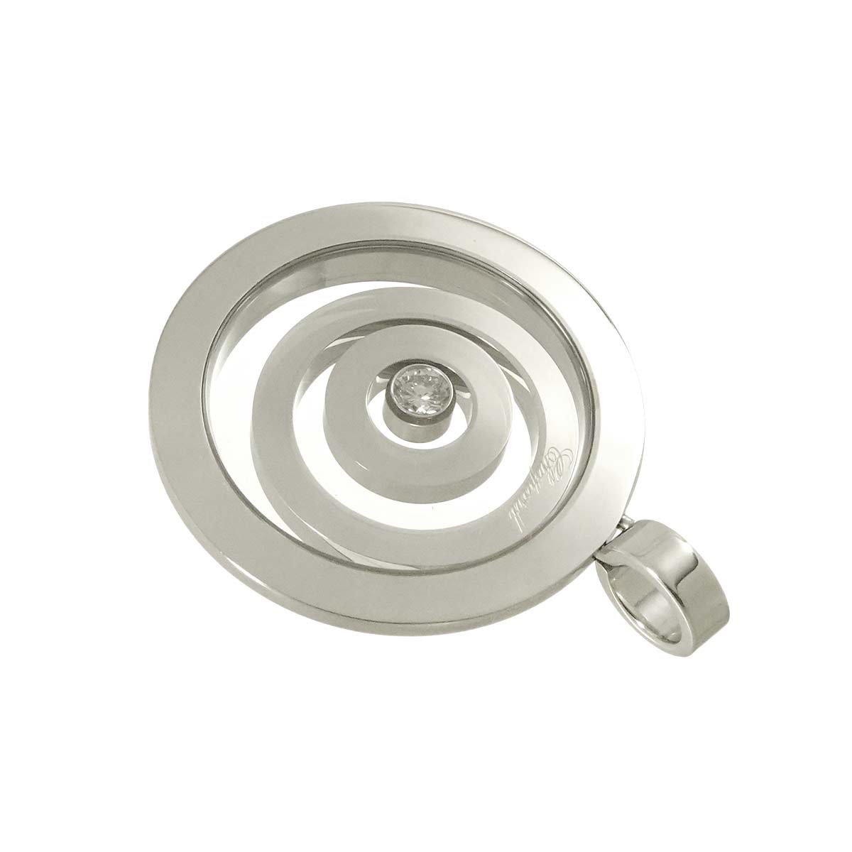 Happy Spirit Pendant Top 18K White gold 750