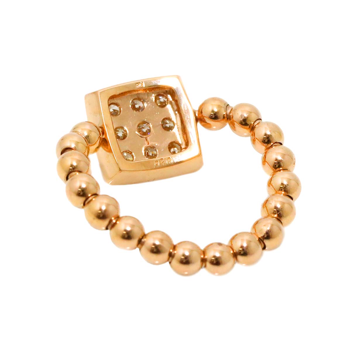 Diamond 0.30ct Ring 18K PG Pink Gold 750 Free size