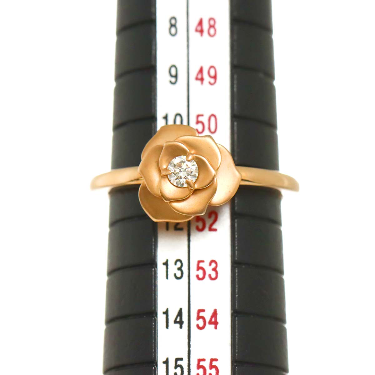 Diamond 0.09ct Ring 18K PG Pink Gold 750 Size5.5-5.75(US)