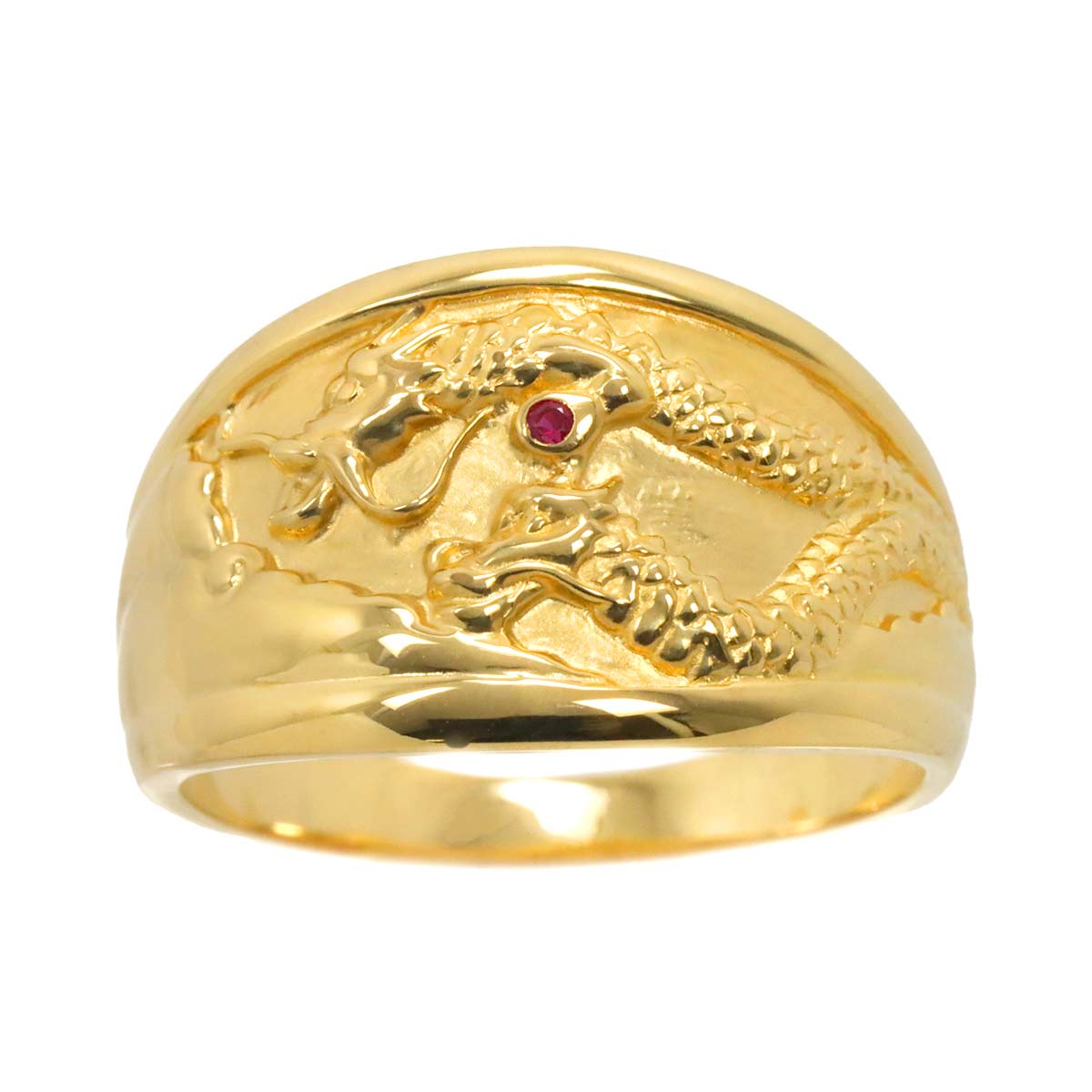 Ruby 0.01ct Ring 18K Yellow Gold 750 8.25-8.75(US)