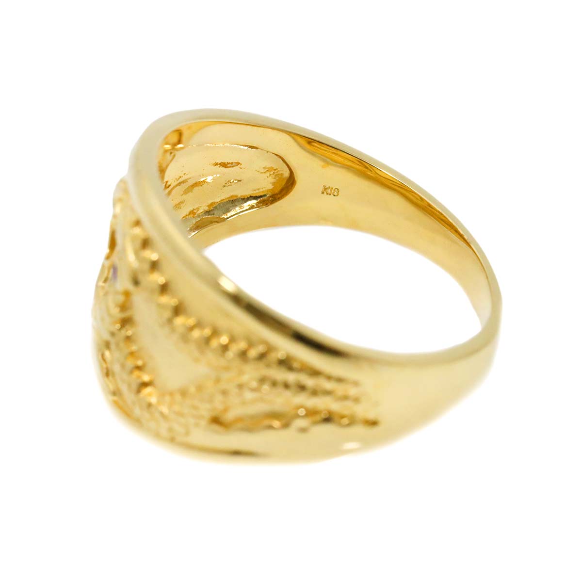 Ruby 0.01ct Ring 18K Yellow Gold 750 8.25-8.75(US)