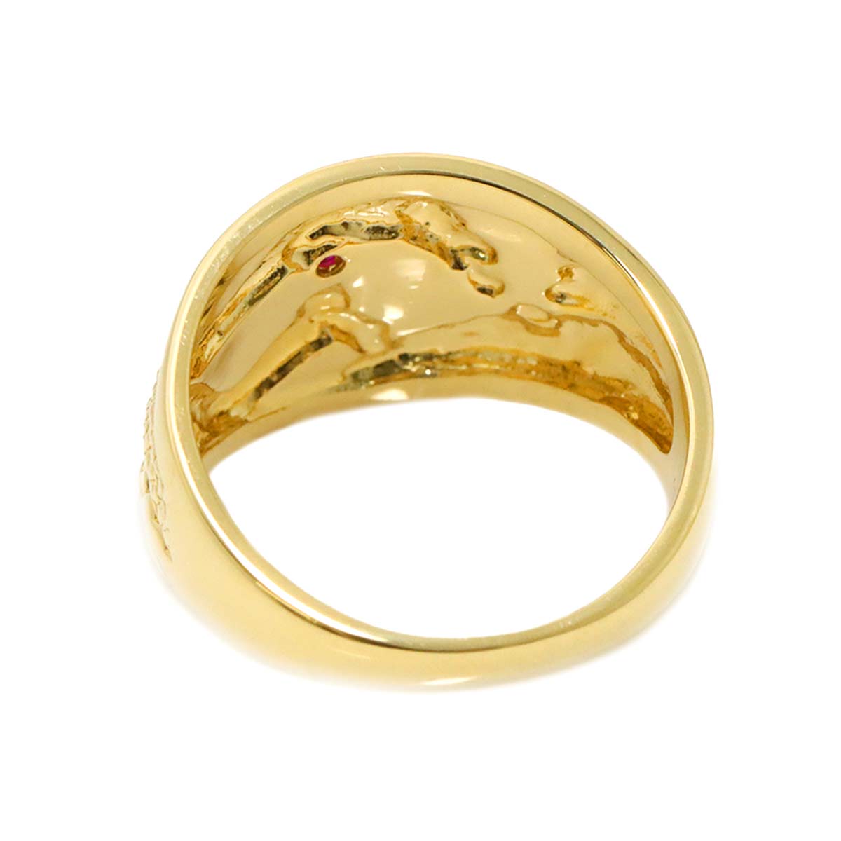 Ruby 0.01ct Ring 18K Yellow Gold 750 8.25-8.75(US)