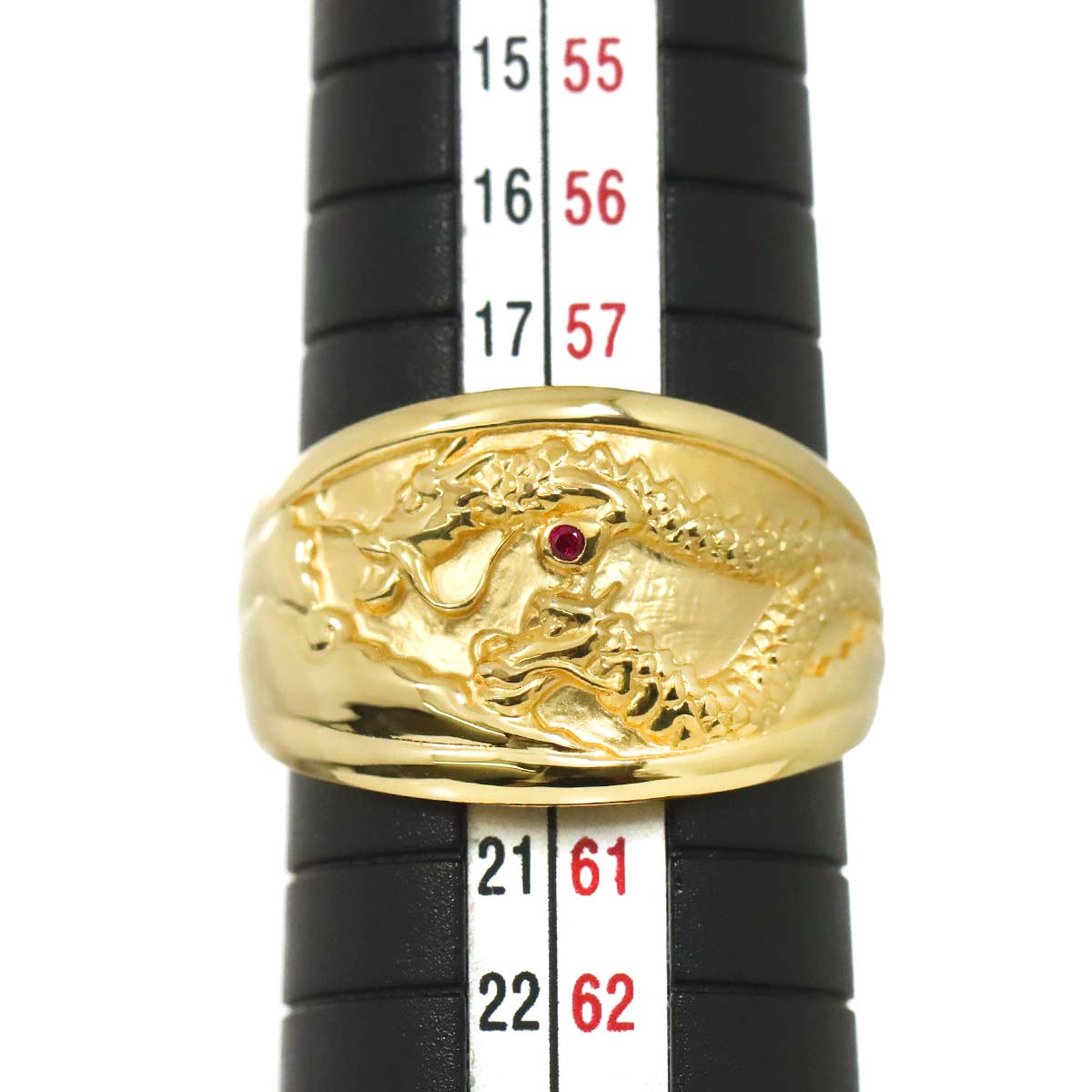 Ruby 0.01ct Ring 18K Yellow Gold 750 8.25-8.75(US)