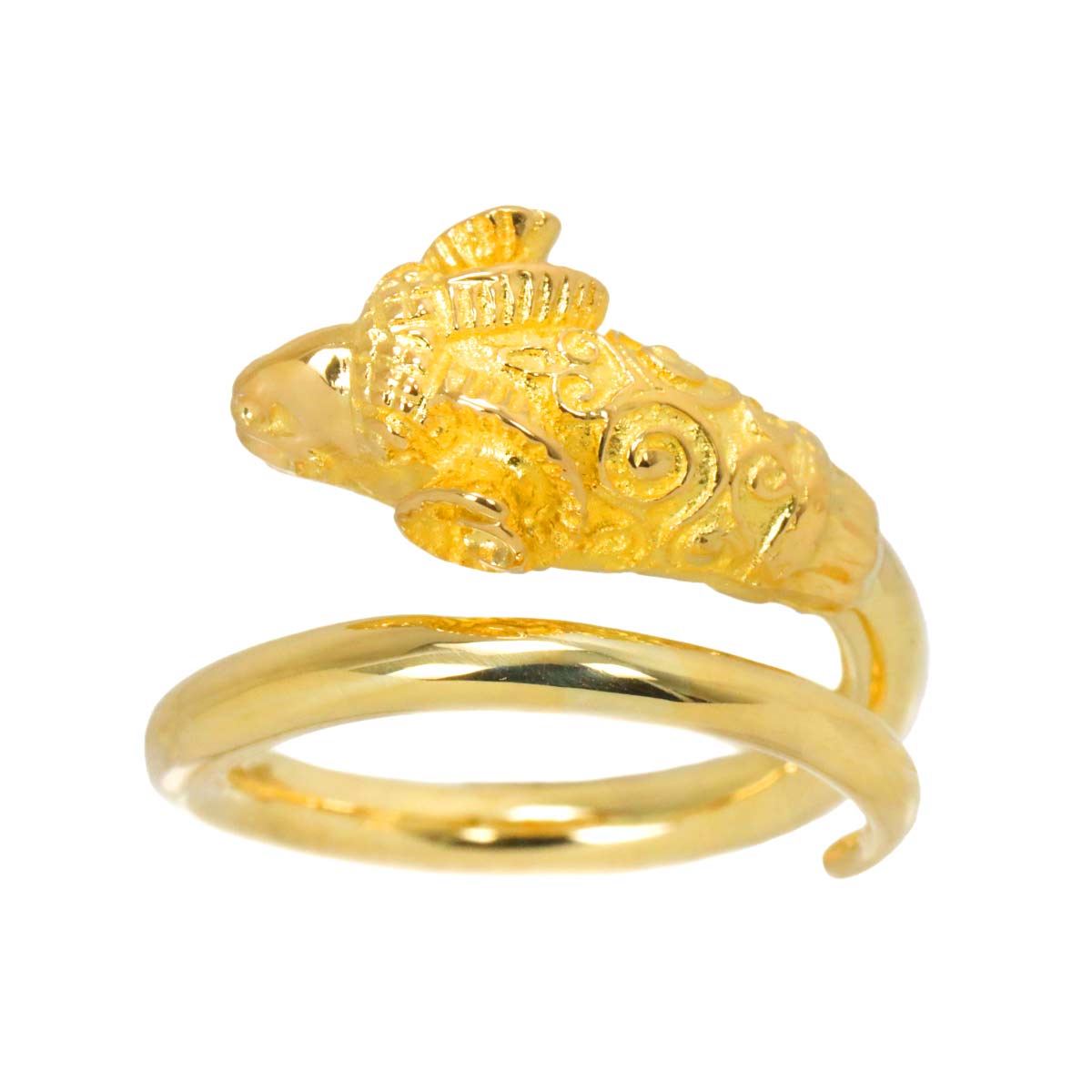 Ring 18K K18 YG Yellow Gold 750 size4(US)