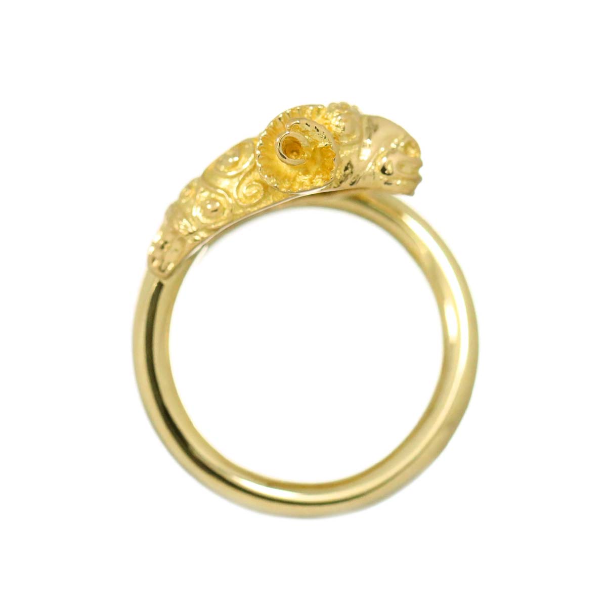 Ring 18K K18 YG Yellow Gold 750 size4(US)