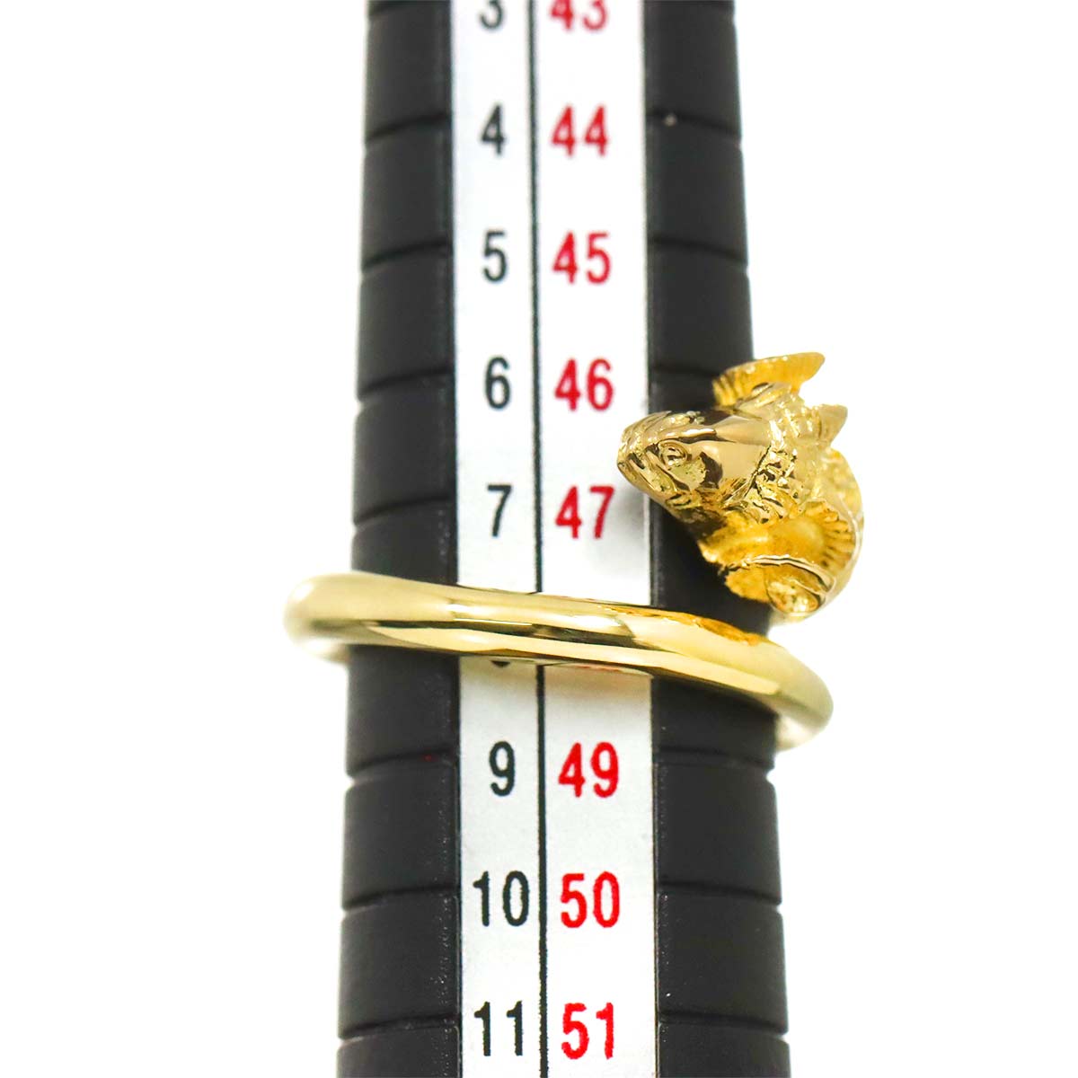 Ring 18K K18 YG Yellow Gold 750 size4(US)