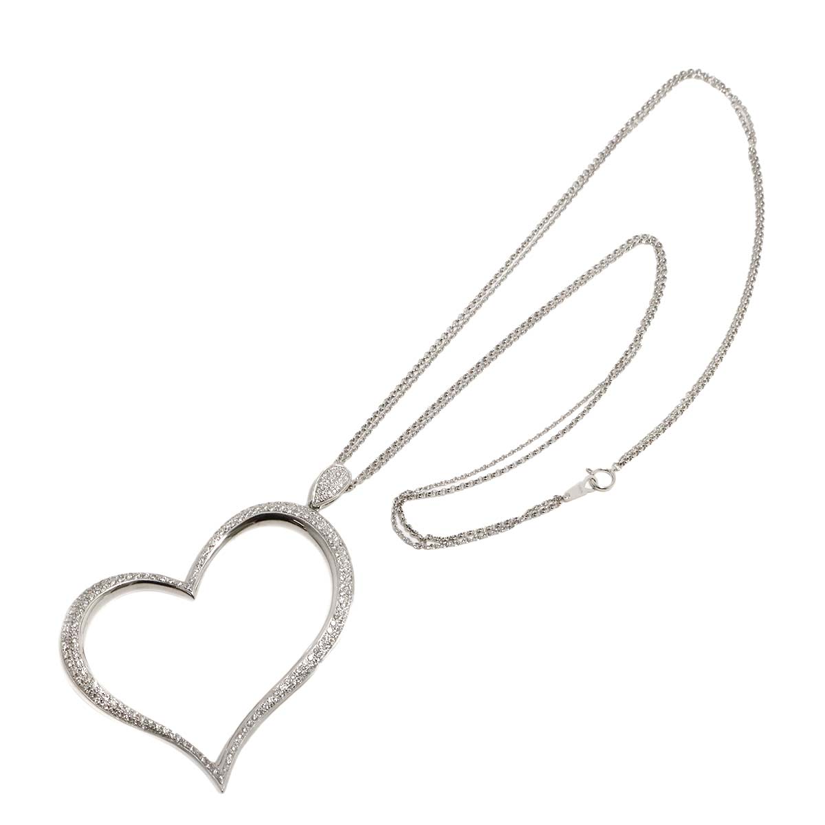 Diamond 2.50ct Necklace 18K WG White Gold 750