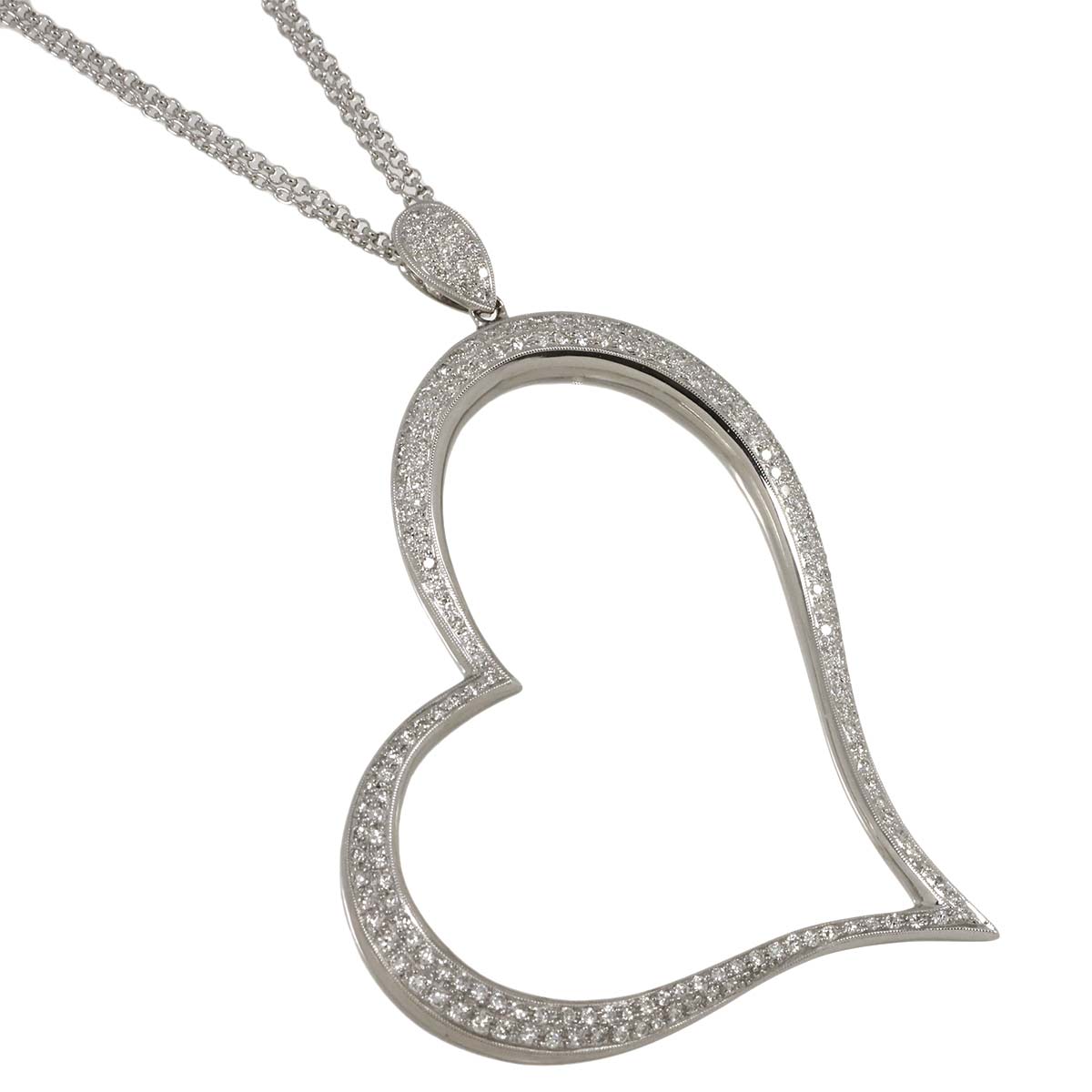 Diamond 2.50ct Necklace 18K WG White Gold 750