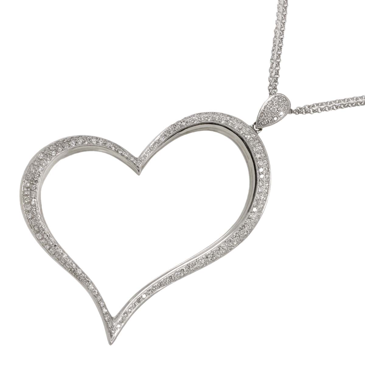 Diamond 2.50ct Necklace 18K WG White Gold 750