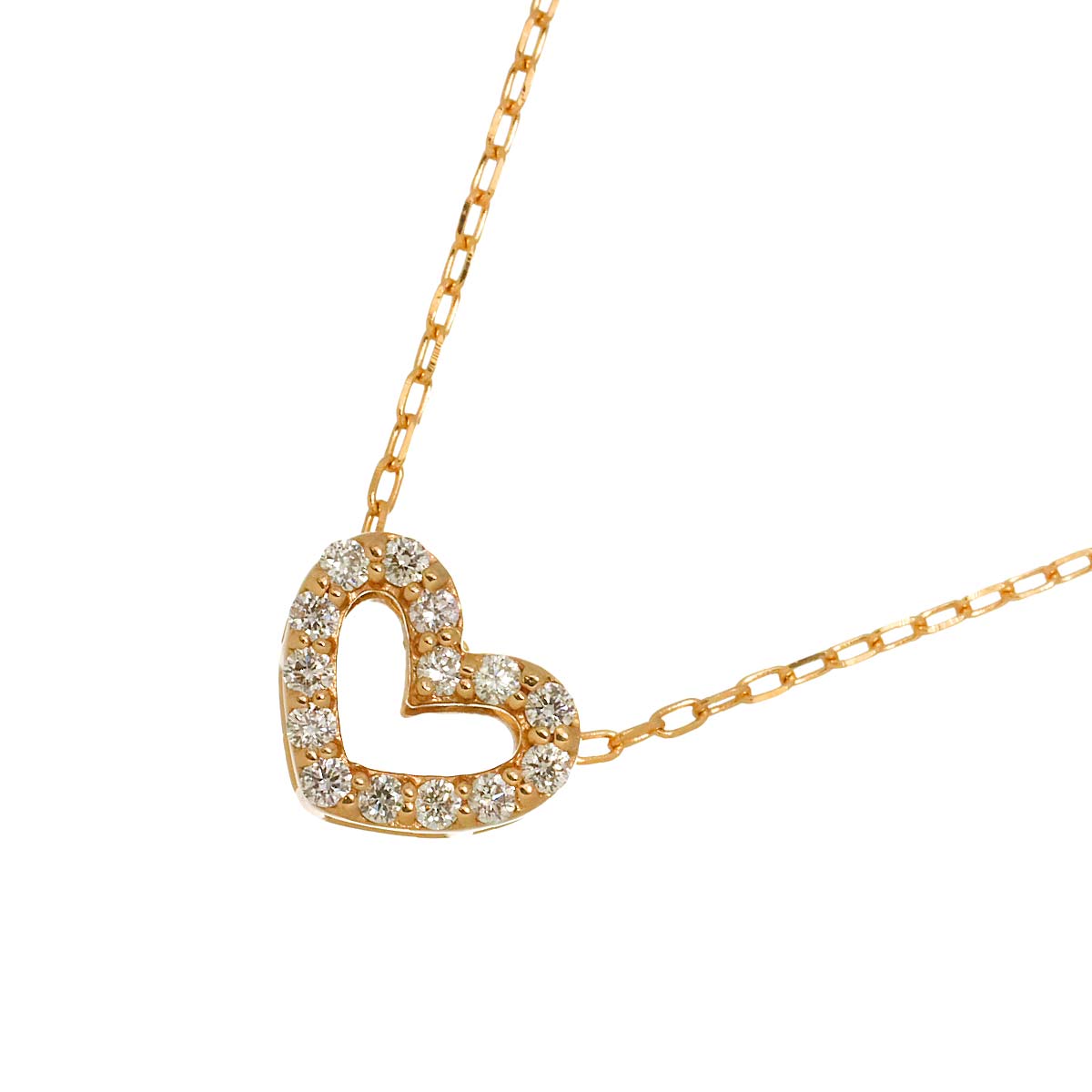 Diamond 0.15ct Necklace 18K Pink Gold 750