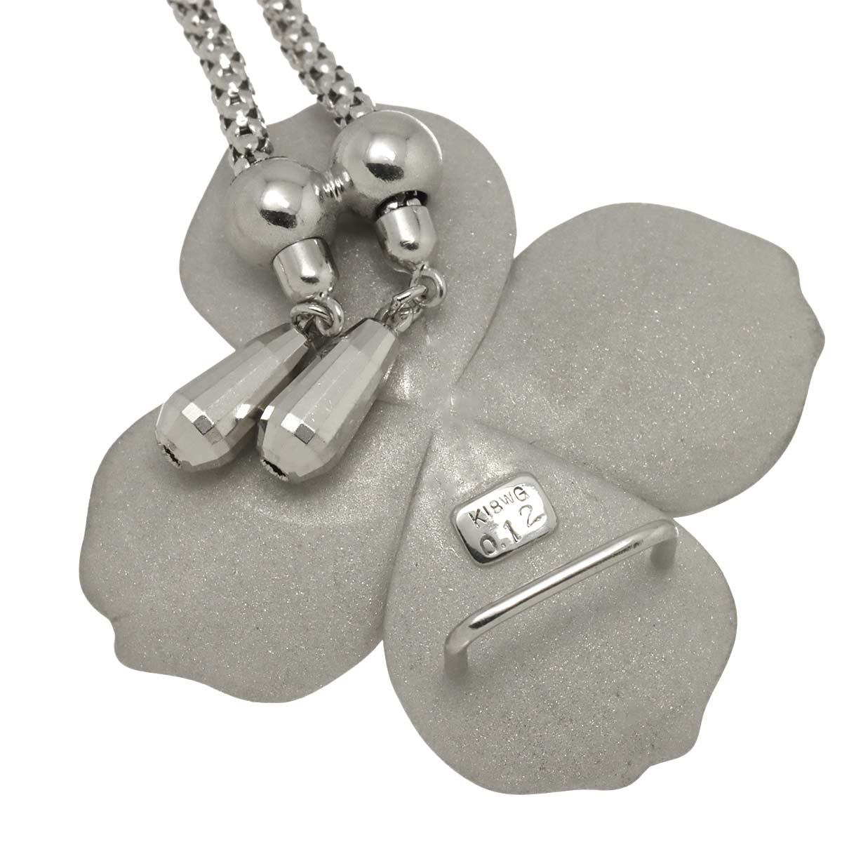 Diamond 0.12ct Necklace 18K WG White Gold 750