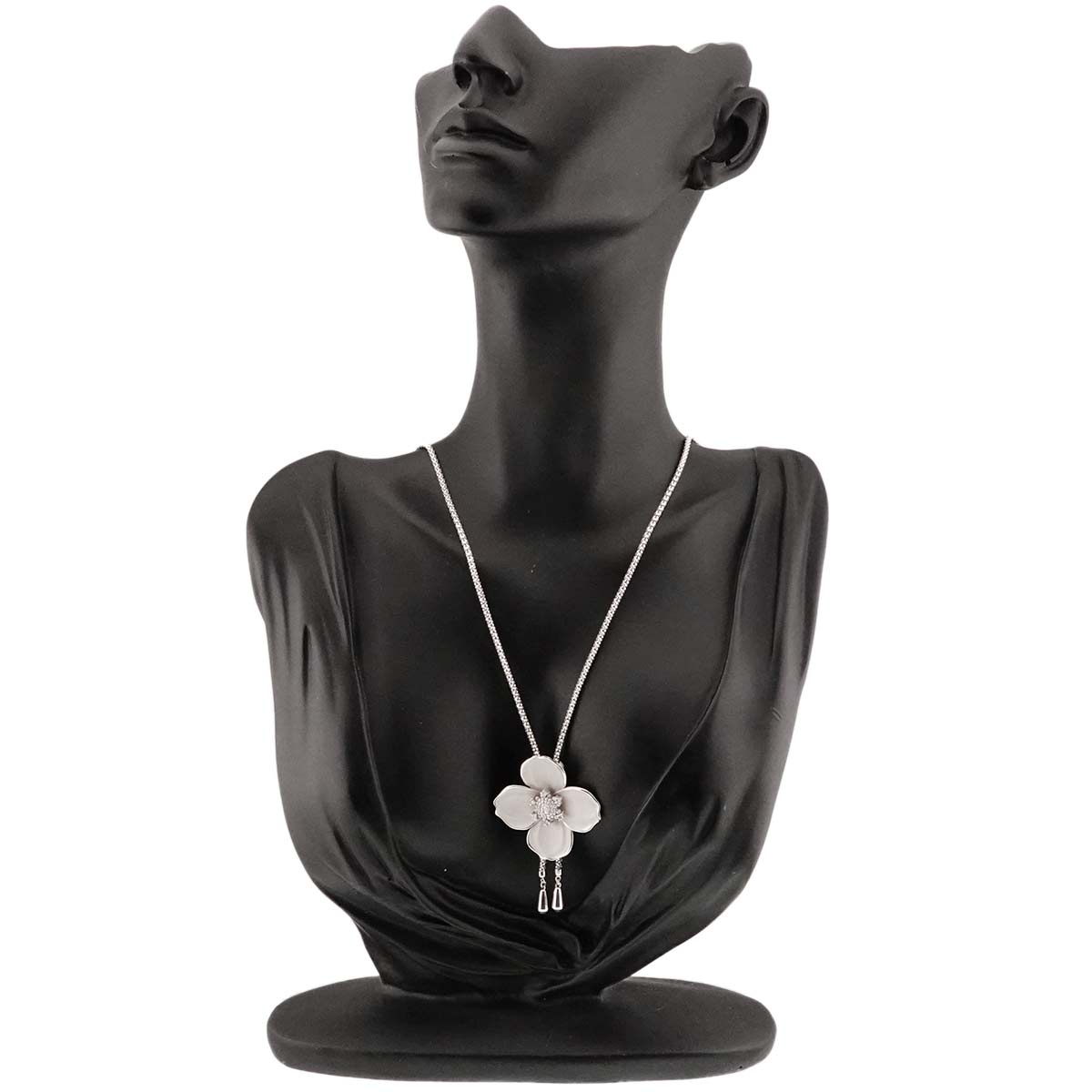 Diamond 0.12ct Necklace 18K WG White Gold 750