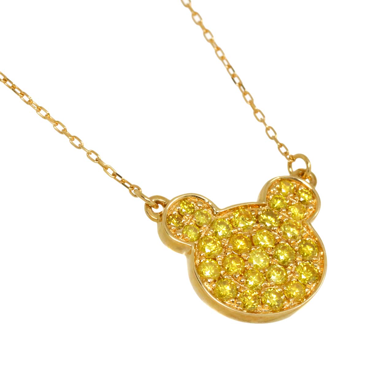 Diamond 0.45ct Necklace 18K YG Yellow Gold 750