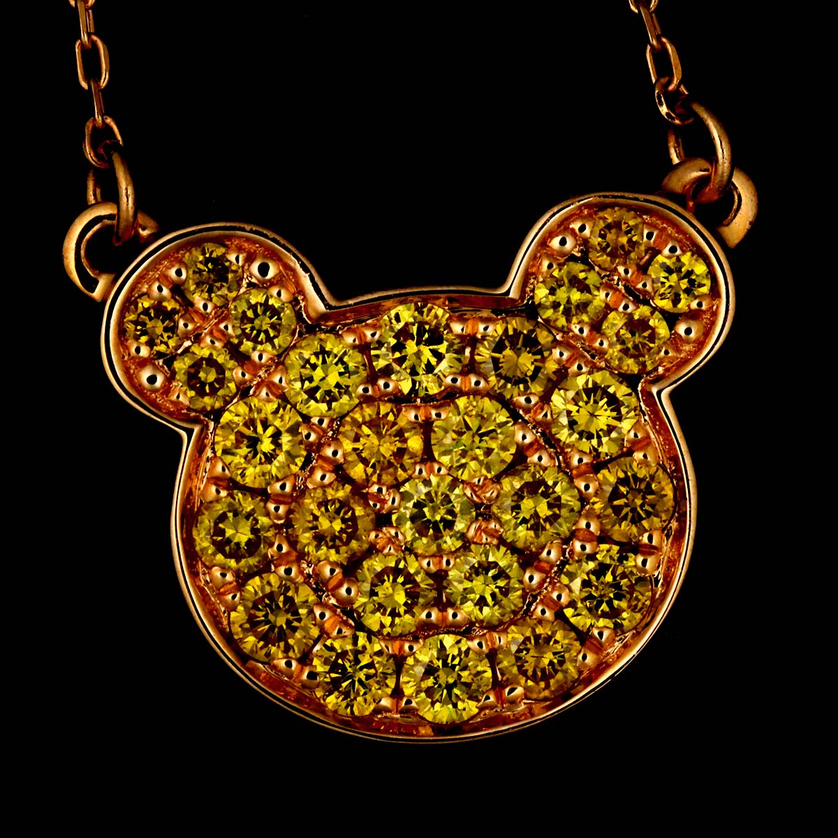 Diamond 0.45ct Necklace 18K YG Yellow Gold 750