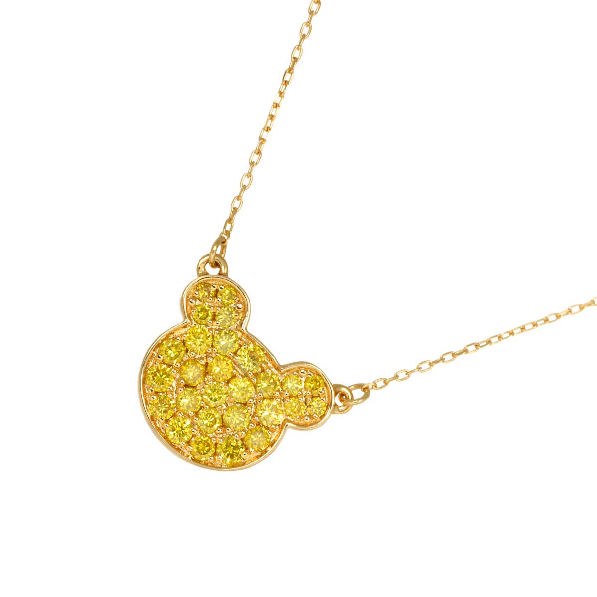 Diamond 0.45ct Necklace 18K YG Yellow Gold 750