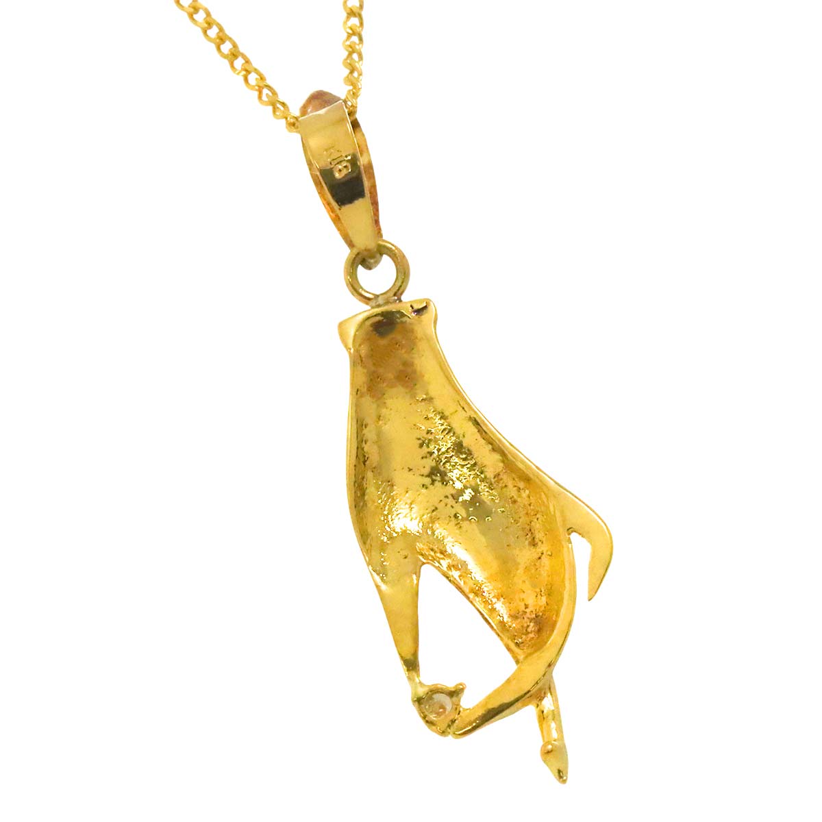 Diamond Necklace 18K YG Yellow Gold 750