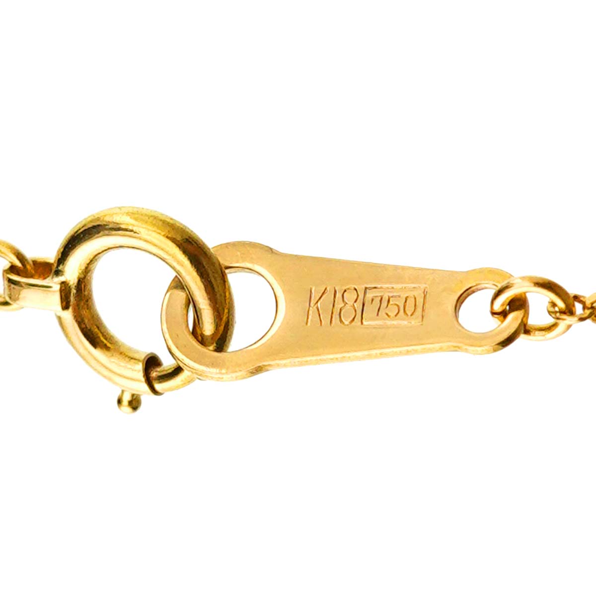 Diamond Necklace 18K YG Yellow Gold 750