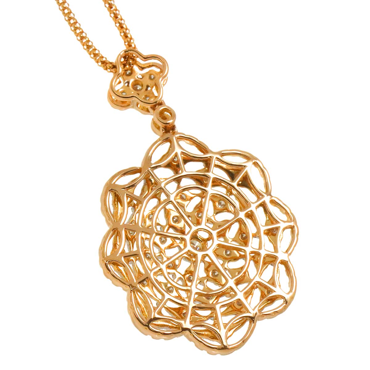 Diamond 0.28ct Necklace 18K Pink Gold 750