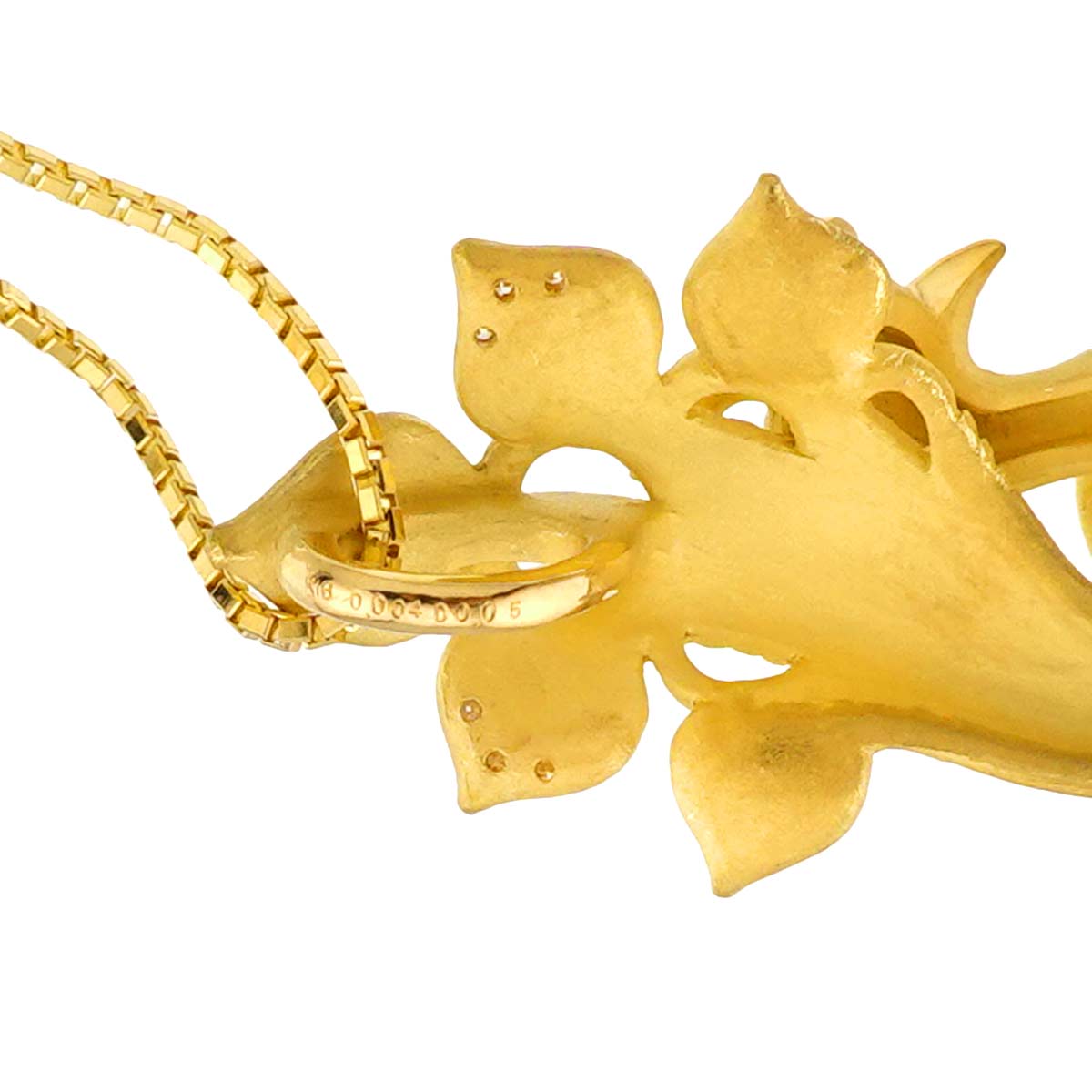 Diamond 0.20ct Necklace 18K YG Yellow Gold 750