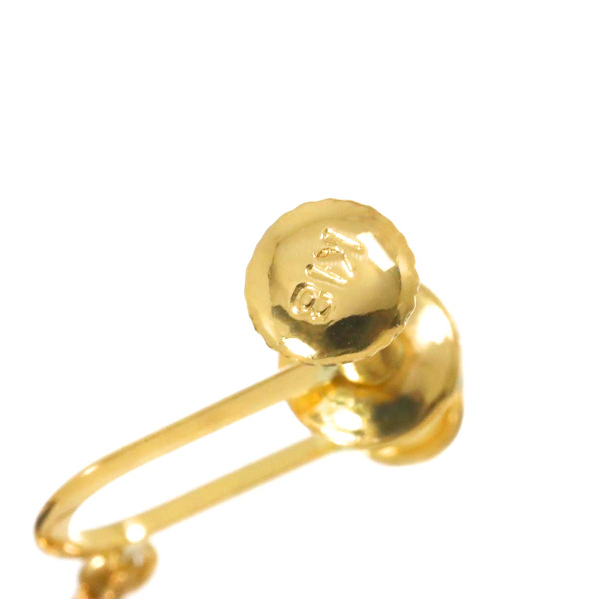 Onyx Earrings Clip-on 18K K18 YG 750