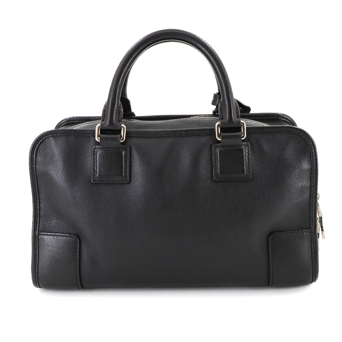 Amazona 28 Hand Bag Leather Black Anagram Purse