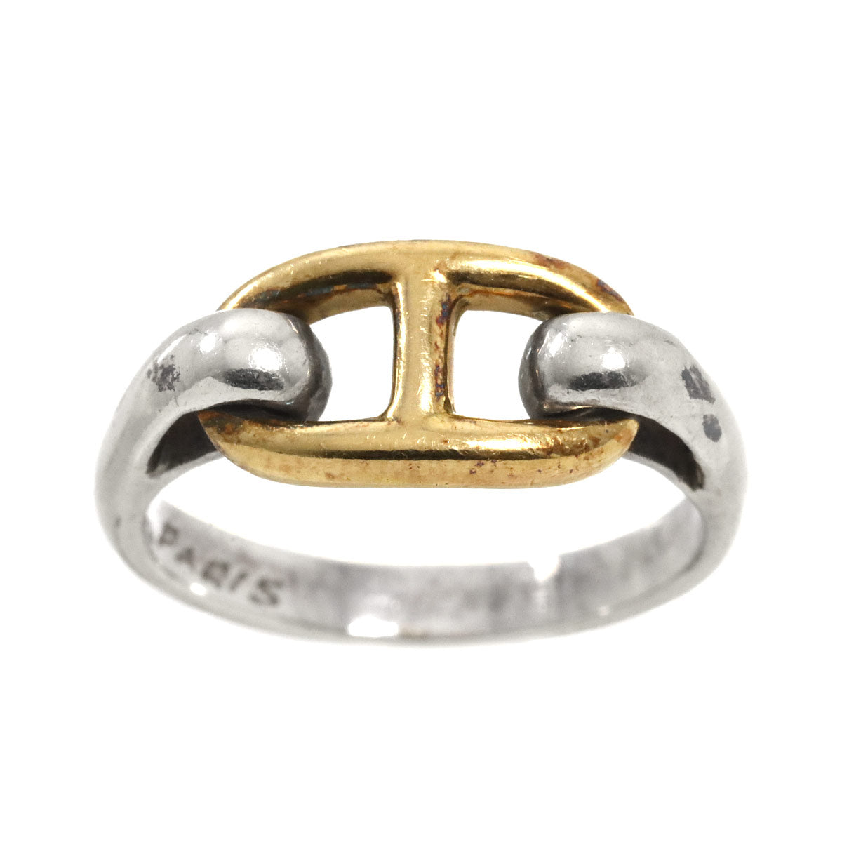Chaine dancre Ring Silver 925 18K YG 750 Size4.75-5(US)