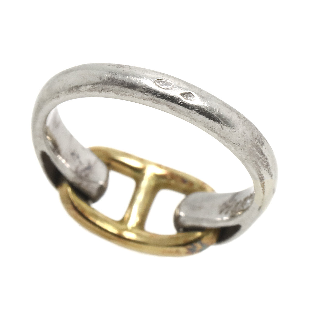 Chaine dancre Ring Silver 925 18K YG 750 Size4.75-5(US)