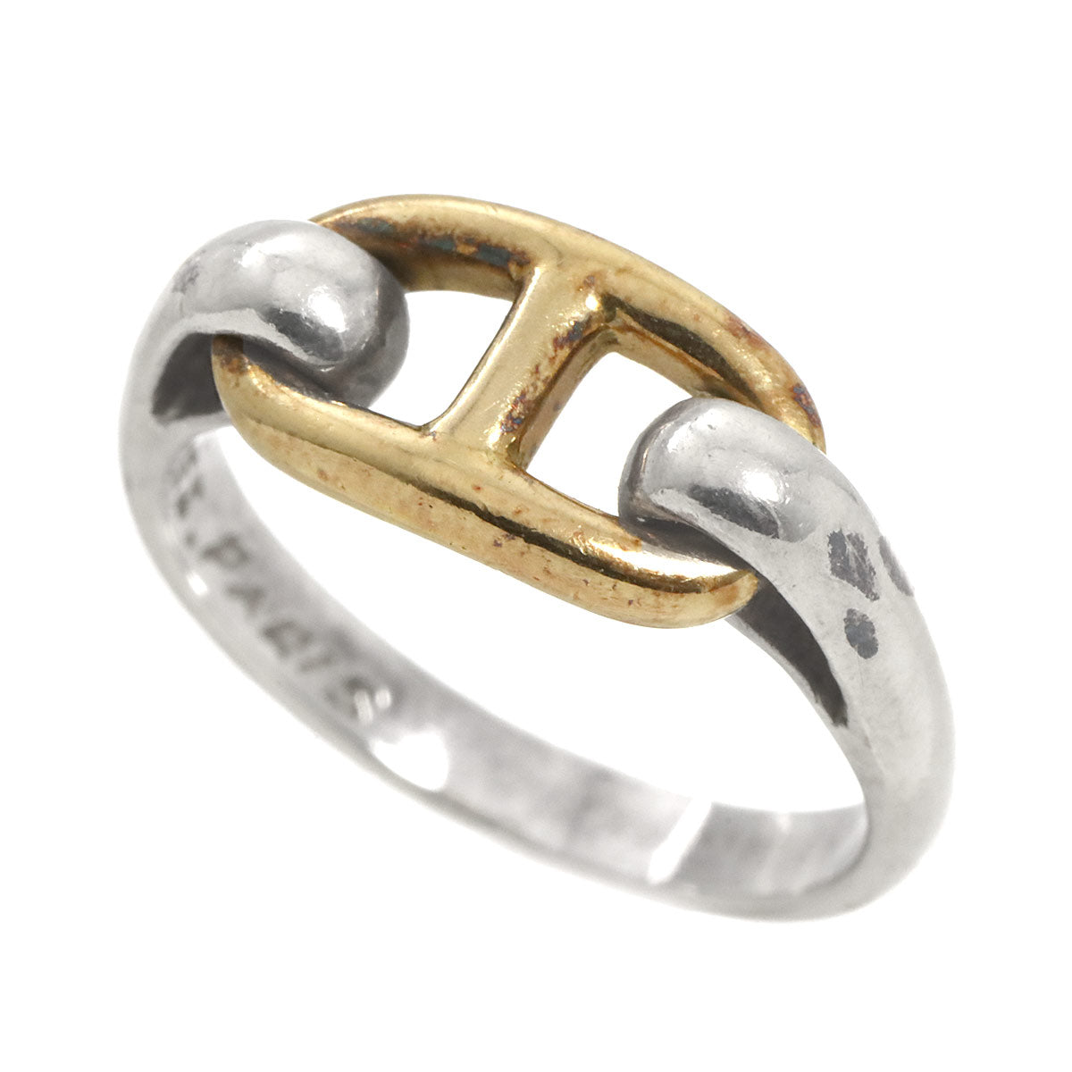 Chaine dancre Ring Silver 925 18K YG 750 Size4.75-5(US)