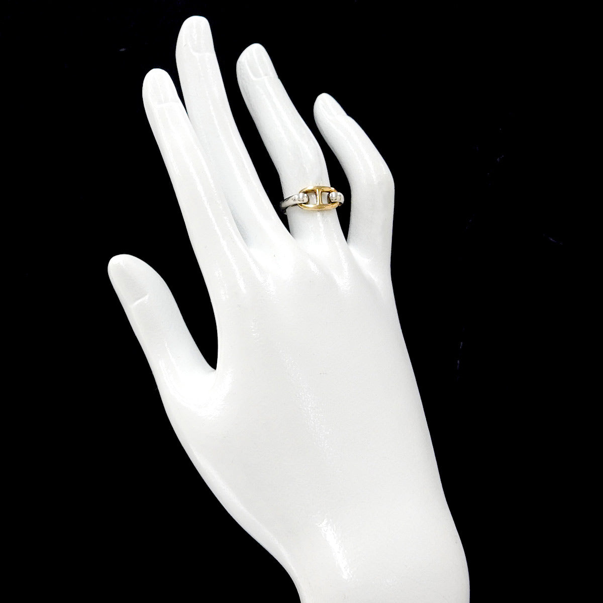 Chaine dancre Ring Silver 925 18K YG 750 Size4.75-5(US)