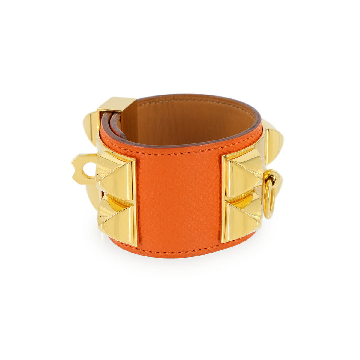 Collier De Chien Bangle Veau Epsom Orange Poppy Bracelet