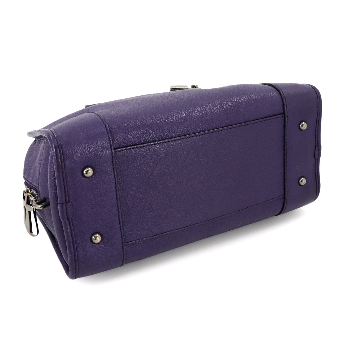 Amazona 28 Hand Bag Leather Purple Anagram Purse