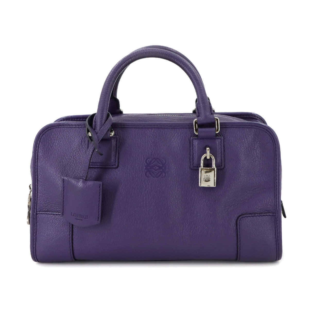 Amazona 28 Hand Bag Leather Purple Anagram Purse