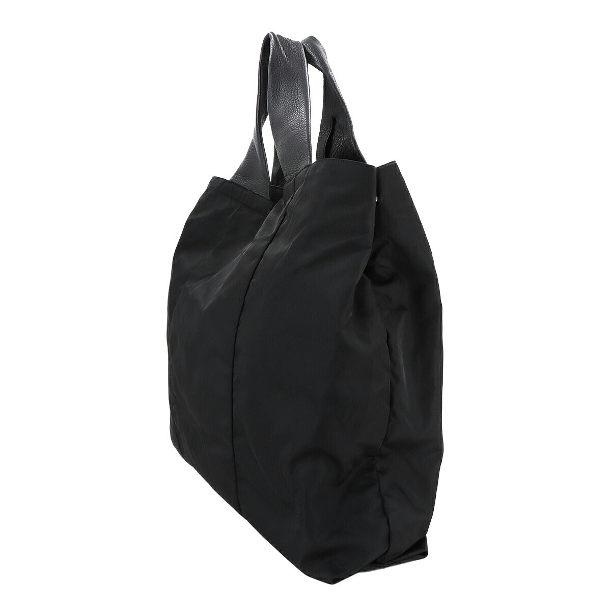 Tote Bag Nylon Leather Nero Black VA0677 Purse
