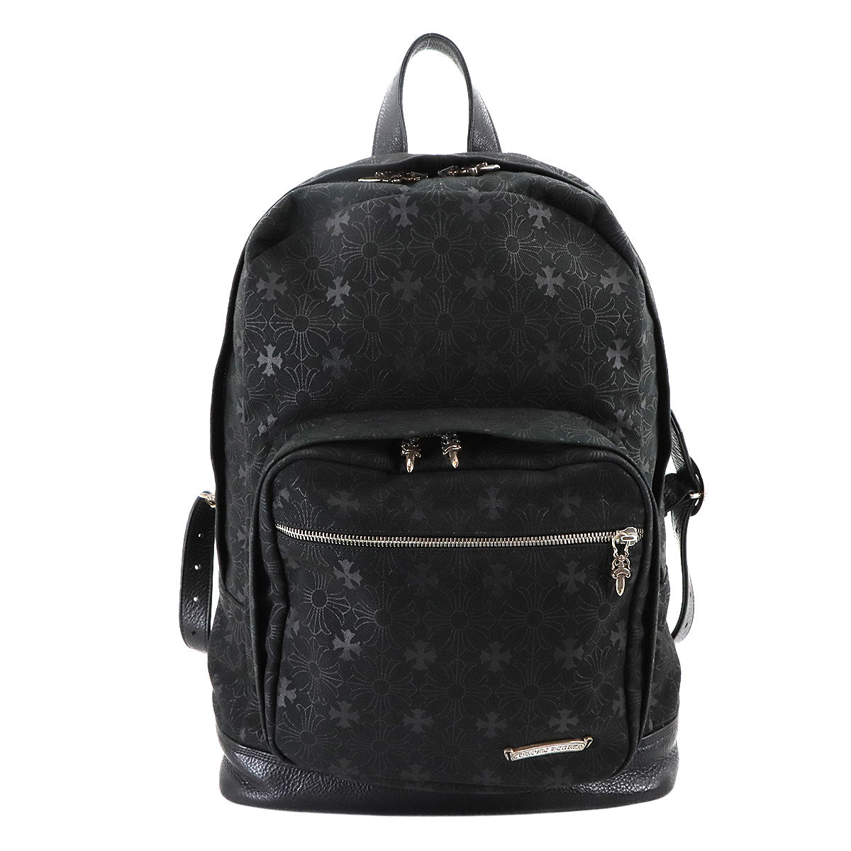 7th Grade CH Plus Backpack Denim Leather Black Purse