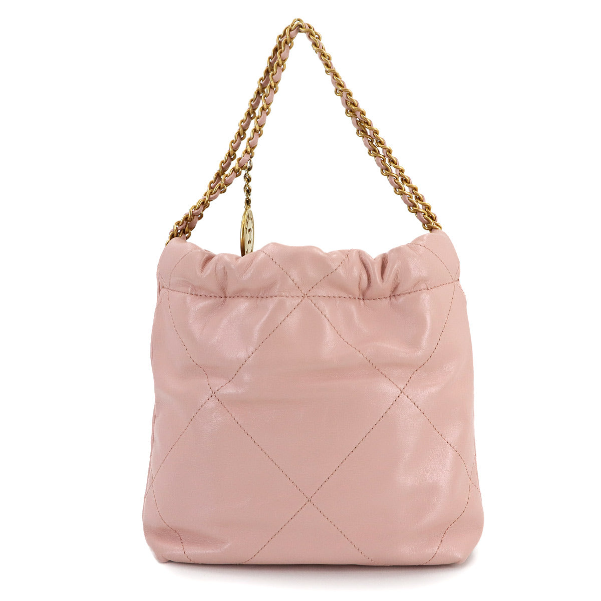 22 Mini Chain Hand Shoulder Bag Leather Pink AS3980 Purse