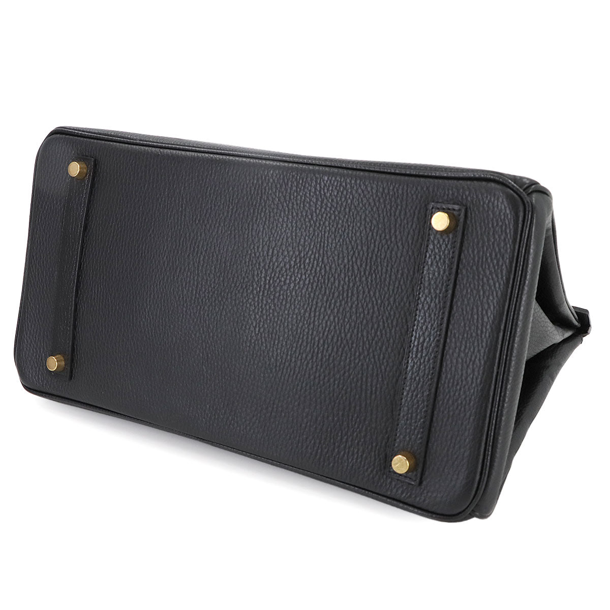 Birkin 35 Ardennes Leather Black Hand Bag Vintage Purse