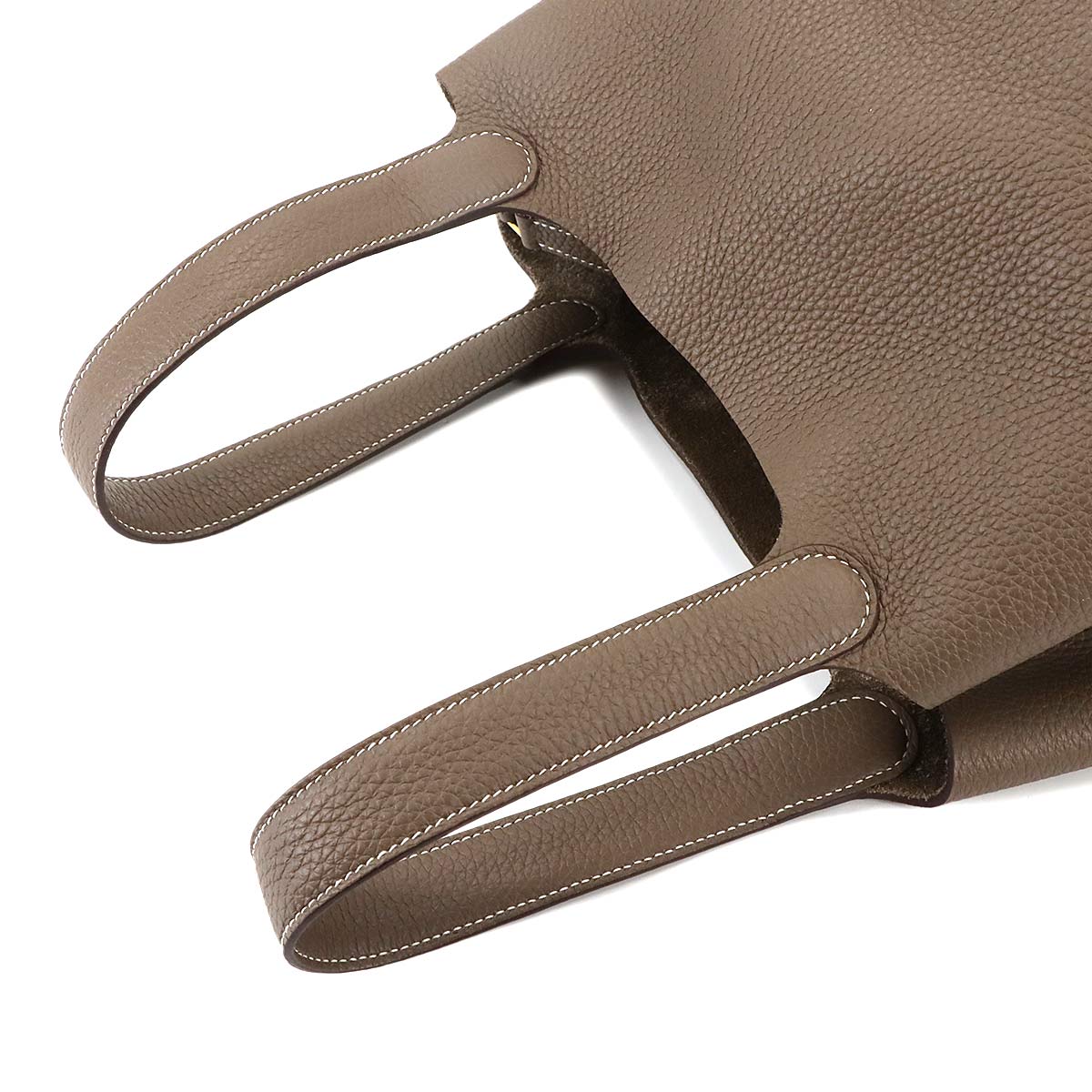 Picotin Lock MM Hand Bag Taurillon Clemence Etoupe Purse