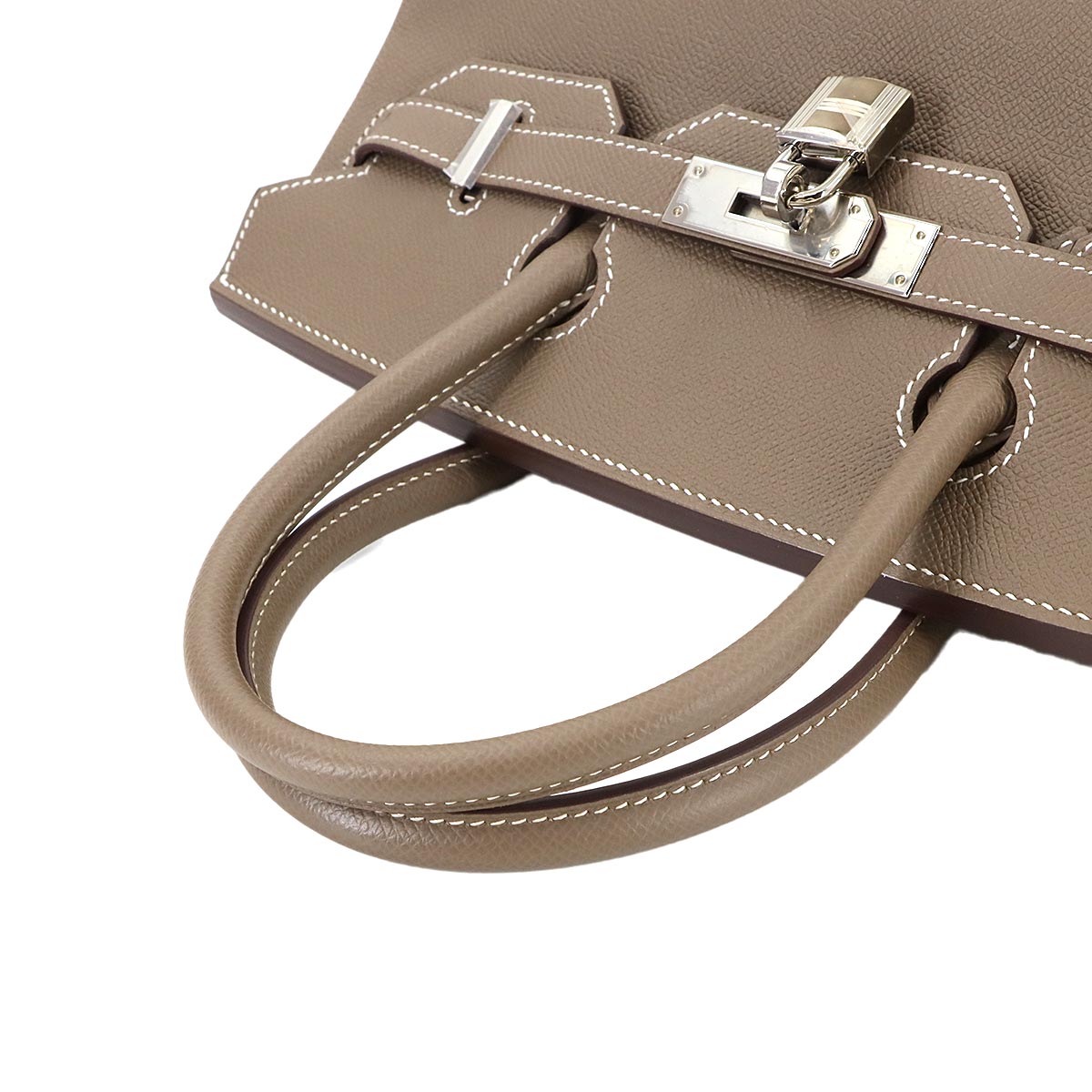 Birkin 30 Veau Epsom Etoupe Hand Bag Purse Beige