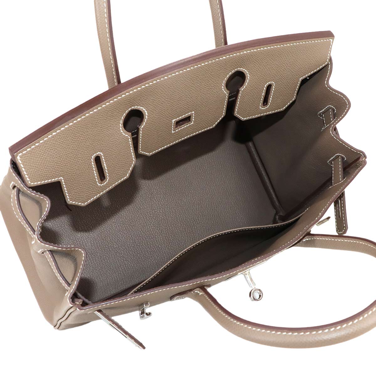 Birkin 30 Veau Epsom Etoupe Hand Bag Purse Beige