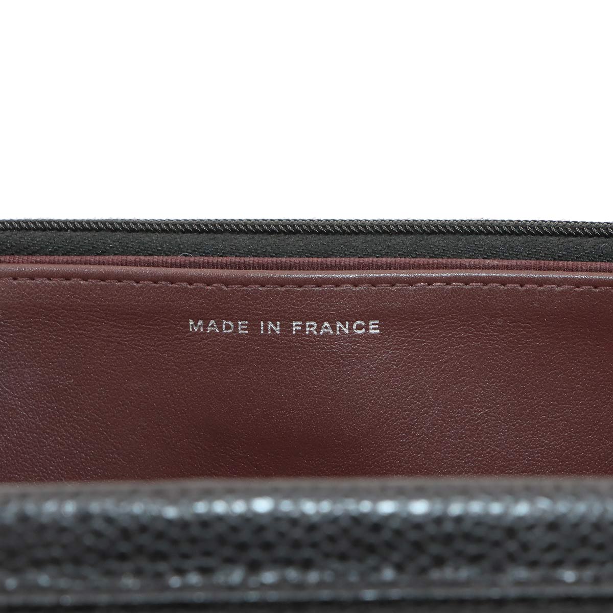 Matelasse Chain Wallet Leather Black AP3516