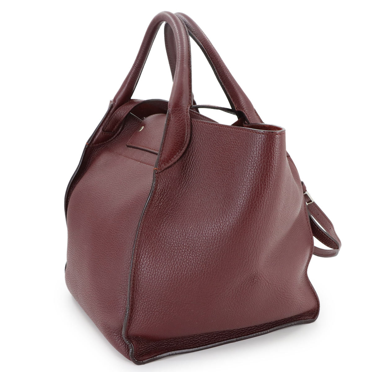CELINE Big Bag Small With Longstrap Hand Shoulder Bag Leather Bordeaux