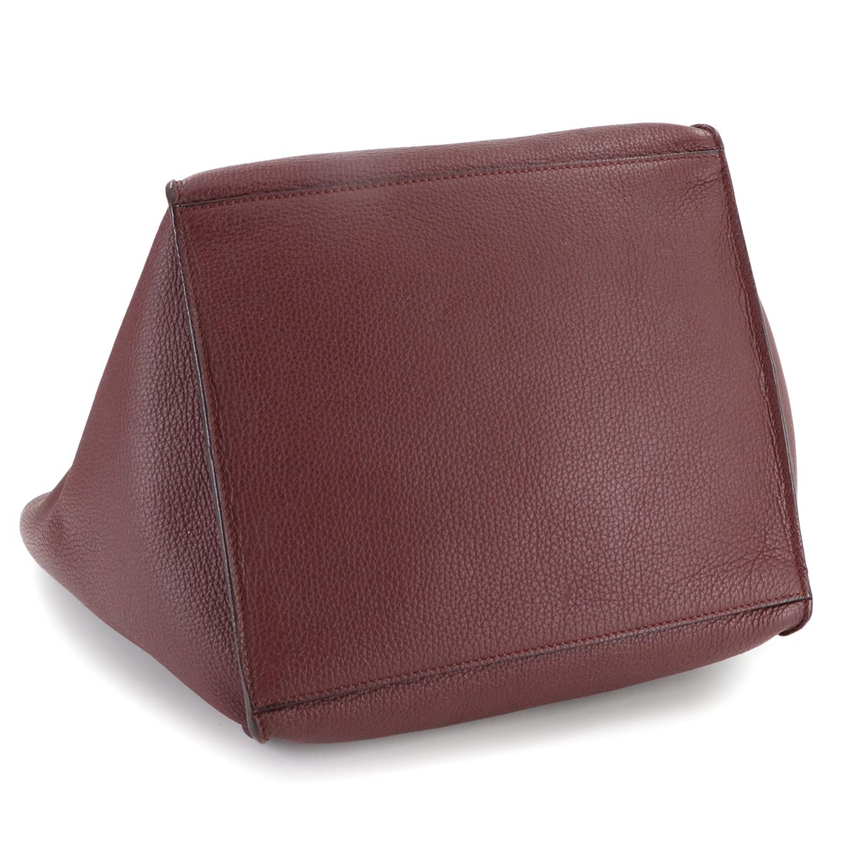 CELINE Big Bag Small With Longstrap Hand Shoulder Bag Leather Bordeaux
