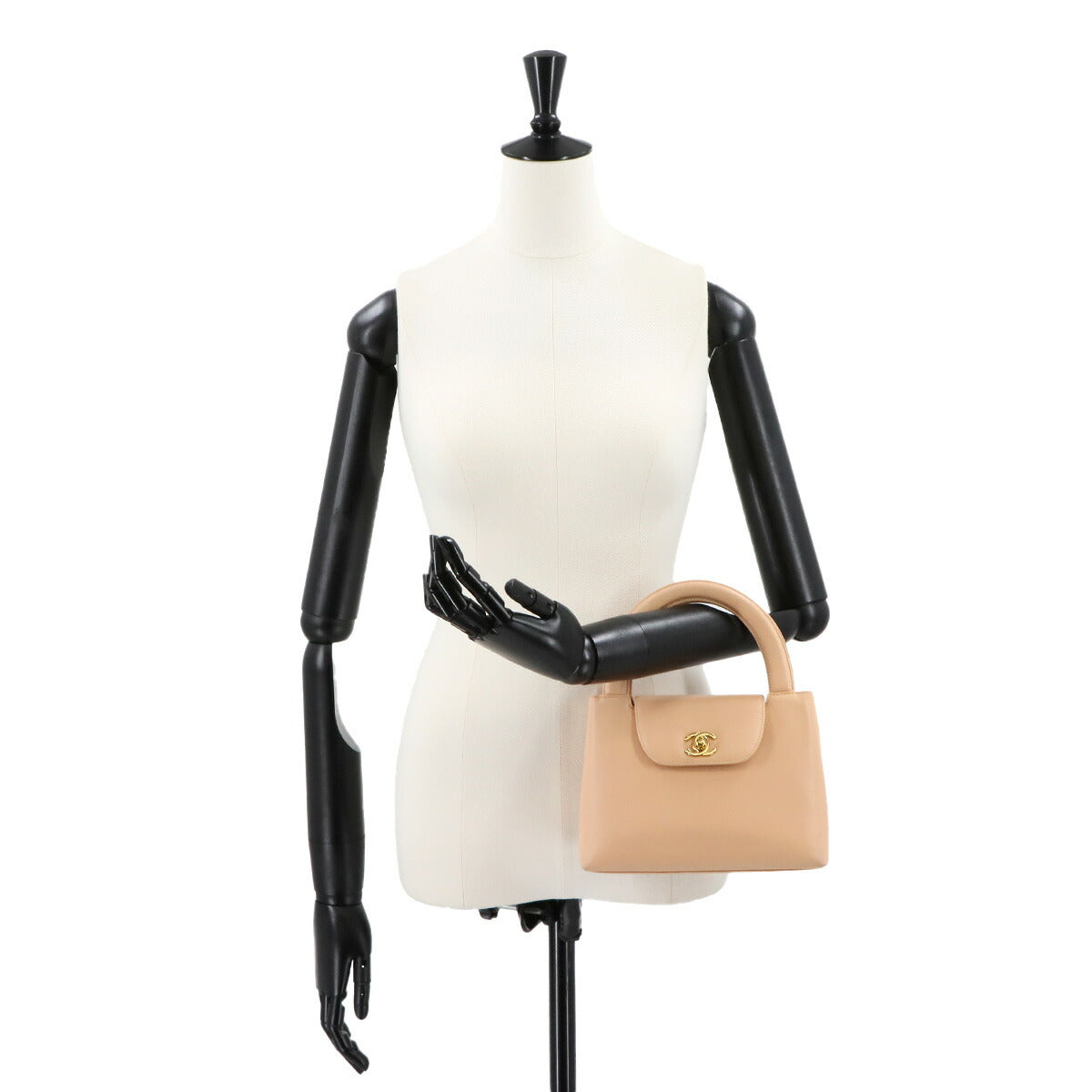 Hand Bag Leather Beige Vintage