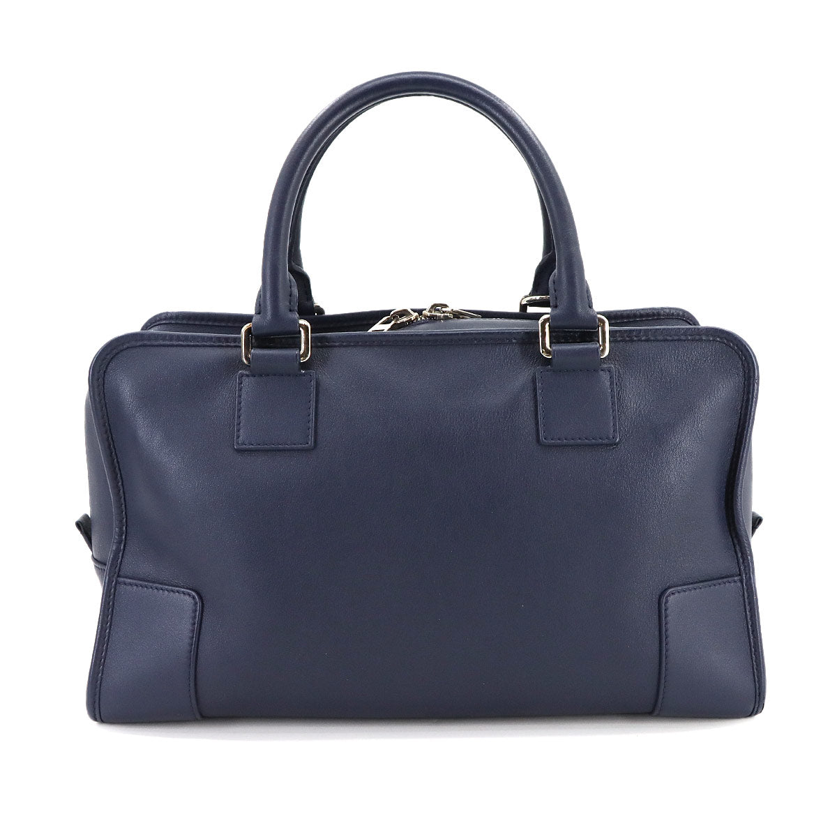 Amazona 36 Hand Shoulder Bag Leather Navy Anagram Purse